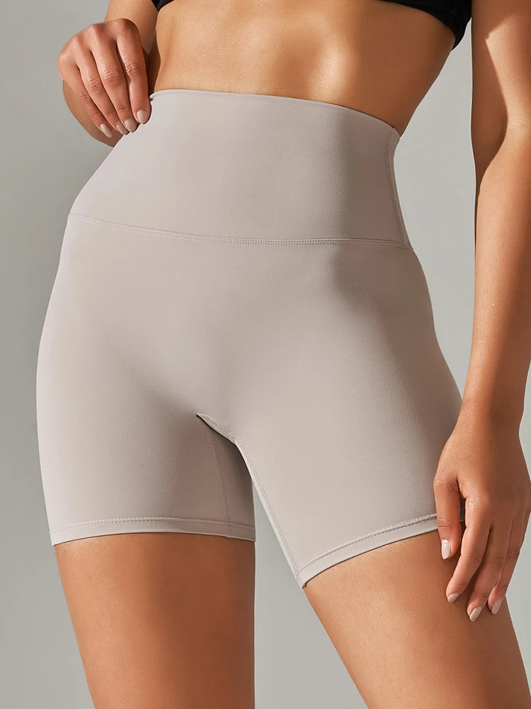 Women High Waist Yoga Shorts Squat Proof Gym Workout Fitness Cycling Shorts