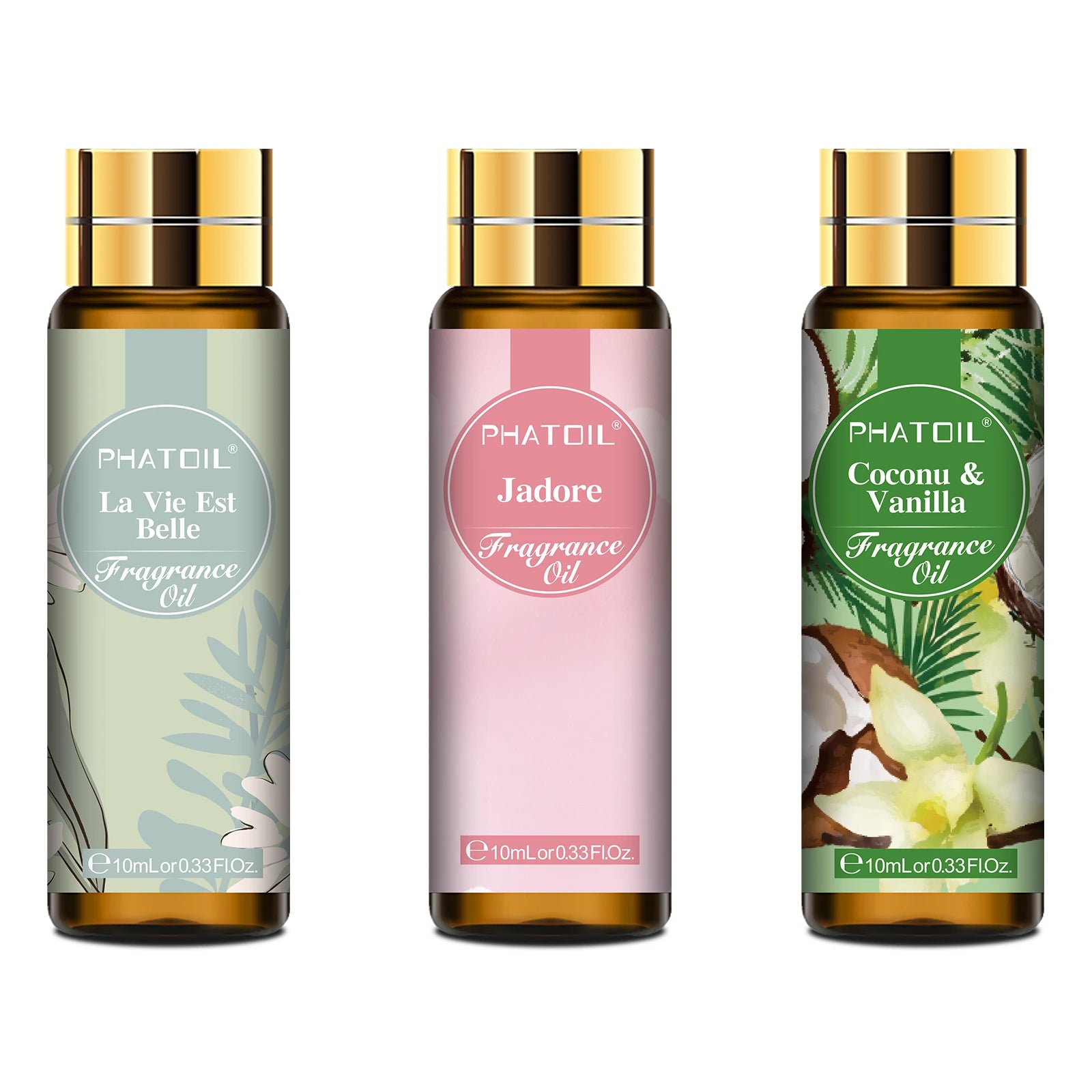 PHATOIL 10ml Fragrance Oil | Coconut Vanilla Aromatherapy Diffuser Oil