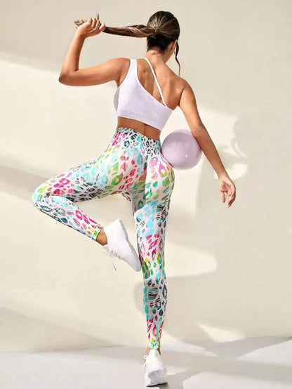 Second Skin Leggings - Seamless Multicolor Pattern