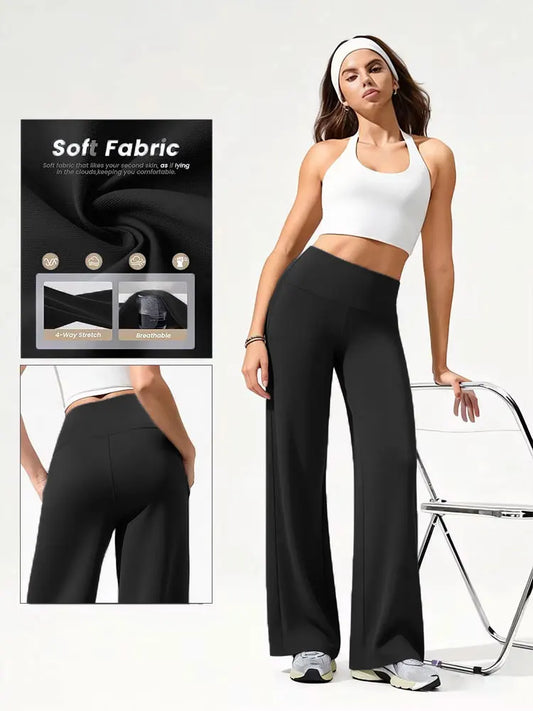 Sculpt & Flow Leggings - Wide Leg Black