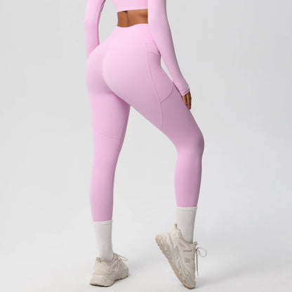 Second Skin Leggings - Pocket High Waist Blue