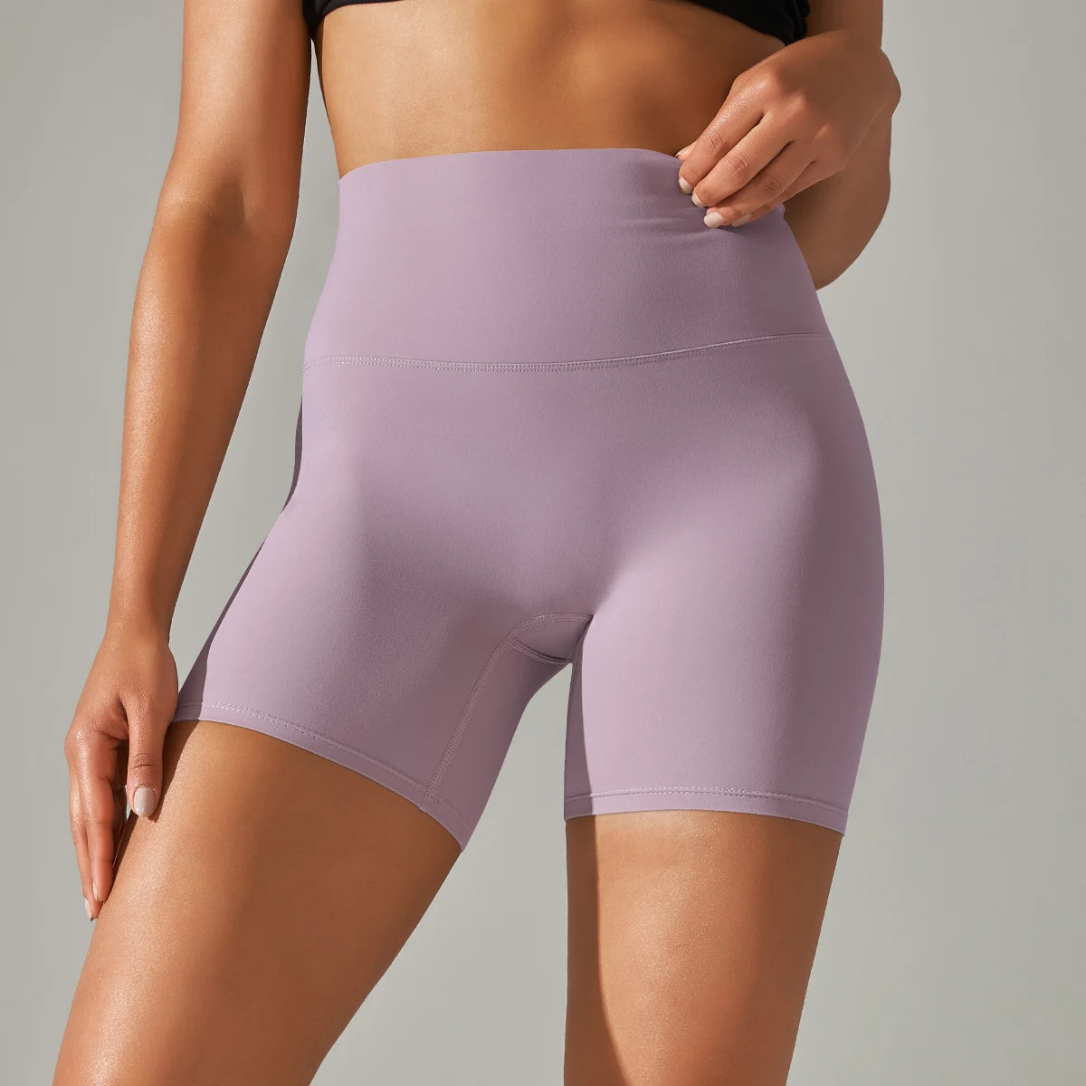 Women High Waist Yoga Shorts Squat Proof Gym Workout Fitness Cycling Shorts