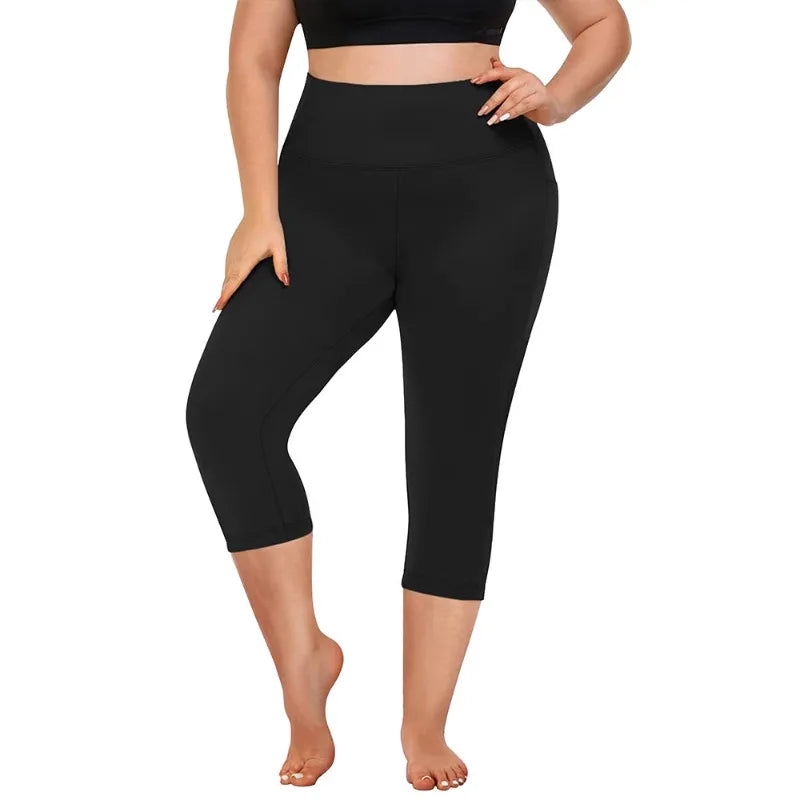Sculpt & Flow Leggings - Plus Size Capri Black