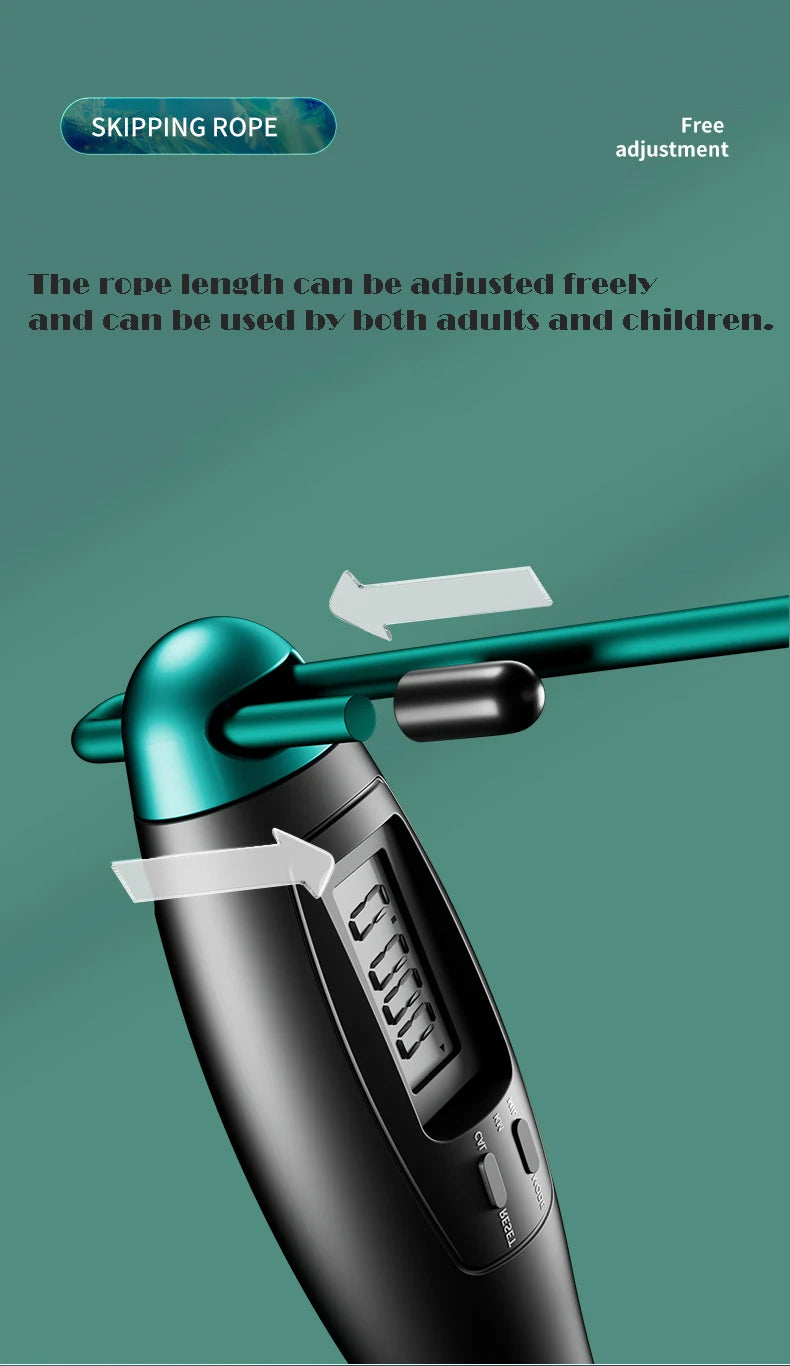 Adjustable Cordless Jump Rope with Counter Fitness Skipping Rope Gym Workout