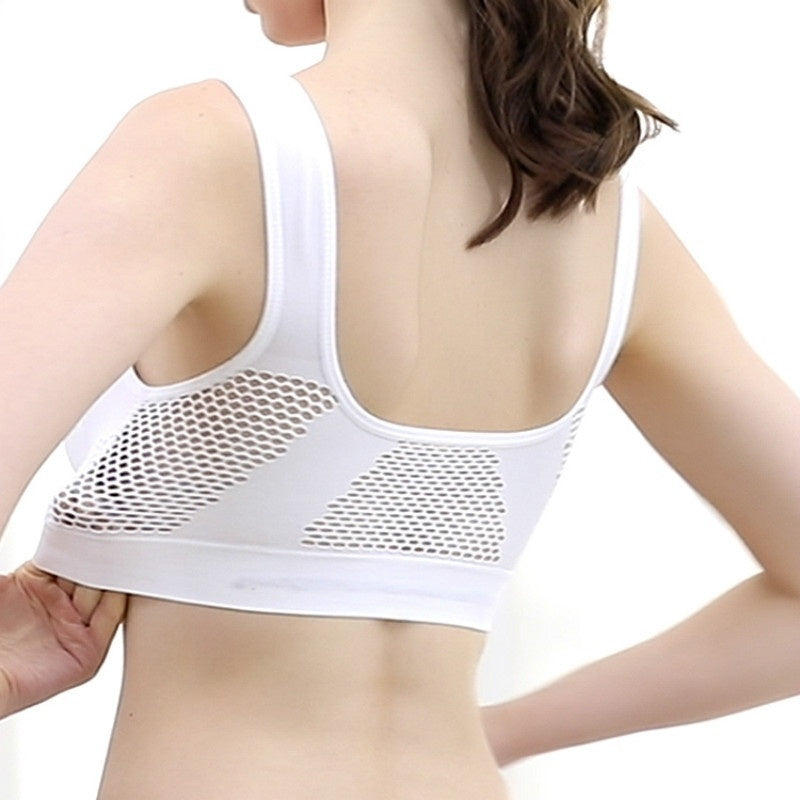 Womens Sports Bra Vest Breathable Padded Shockproof Gym Running Fitness Top