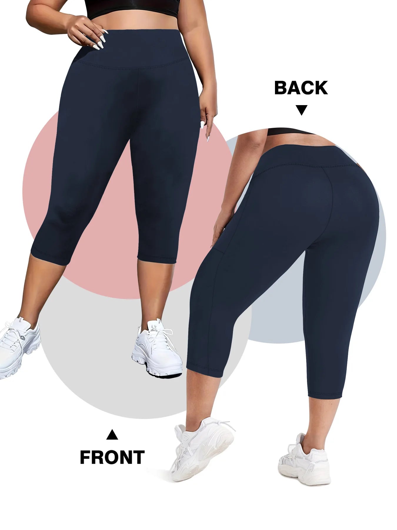 Sculpt & Flow Leggings - Plus Size Capri Black