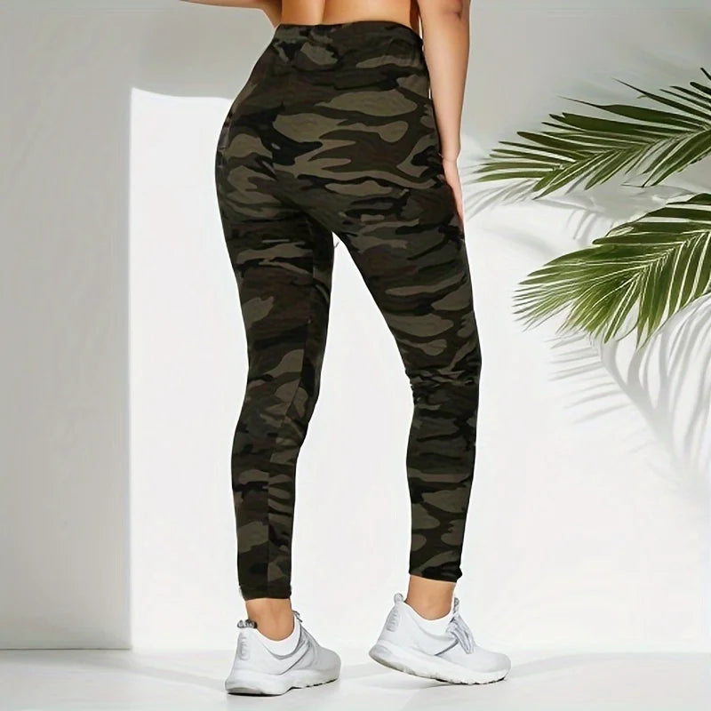 Sculpt & Flow Leggings - Green Camo