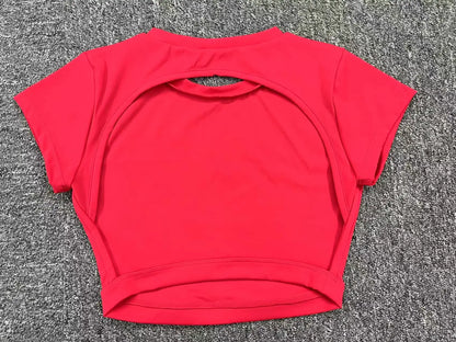 Ctenkevet Sports Crop Top | Backless Yoga Gym Activewear