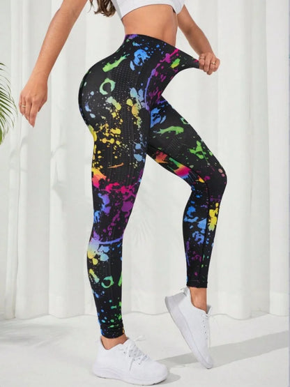 Second Skin Leggings - Seamless Multicolor Pattern