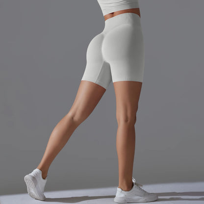 Womens High Waist Seamless Yoga Gym Shorts Running Fitness Workout Shorts