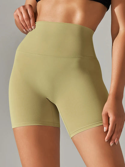 Women High Waist Yoga Shorts Squat Proof Gym Workout Fitness Cycling Shorts