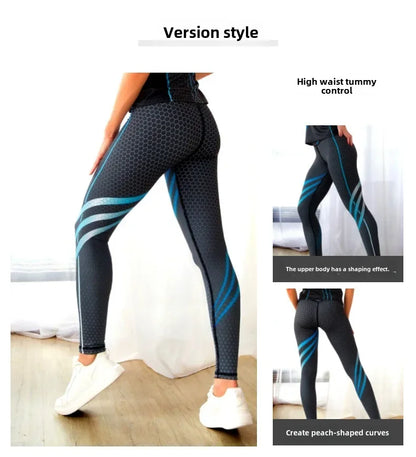 Contour Fit Leggings - Honeycomb Black
