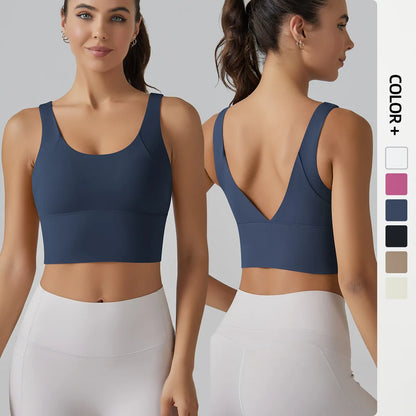 Women Athletic Sports Bra Shockproof Yoga Gym Running Workout Top