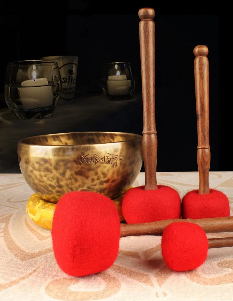 Singing Bowl Mallet | Wooden Wool Felt Stick for Meditation