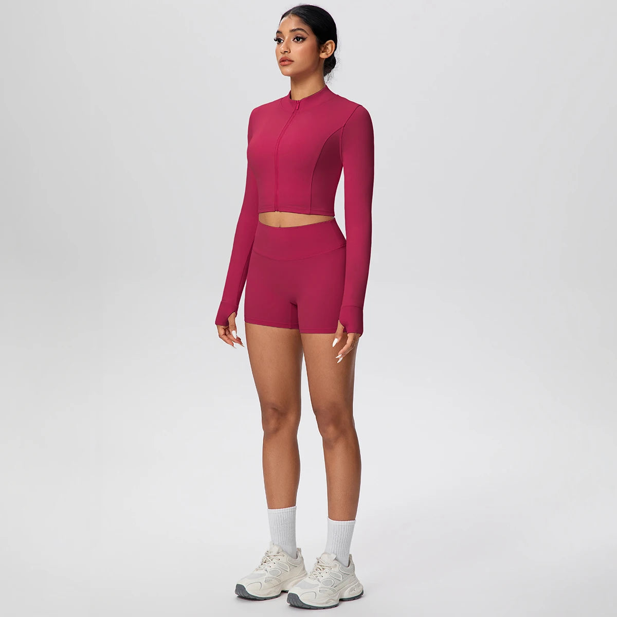 Women Yoga Set Quick Dry | Zipper Top Leggings Set