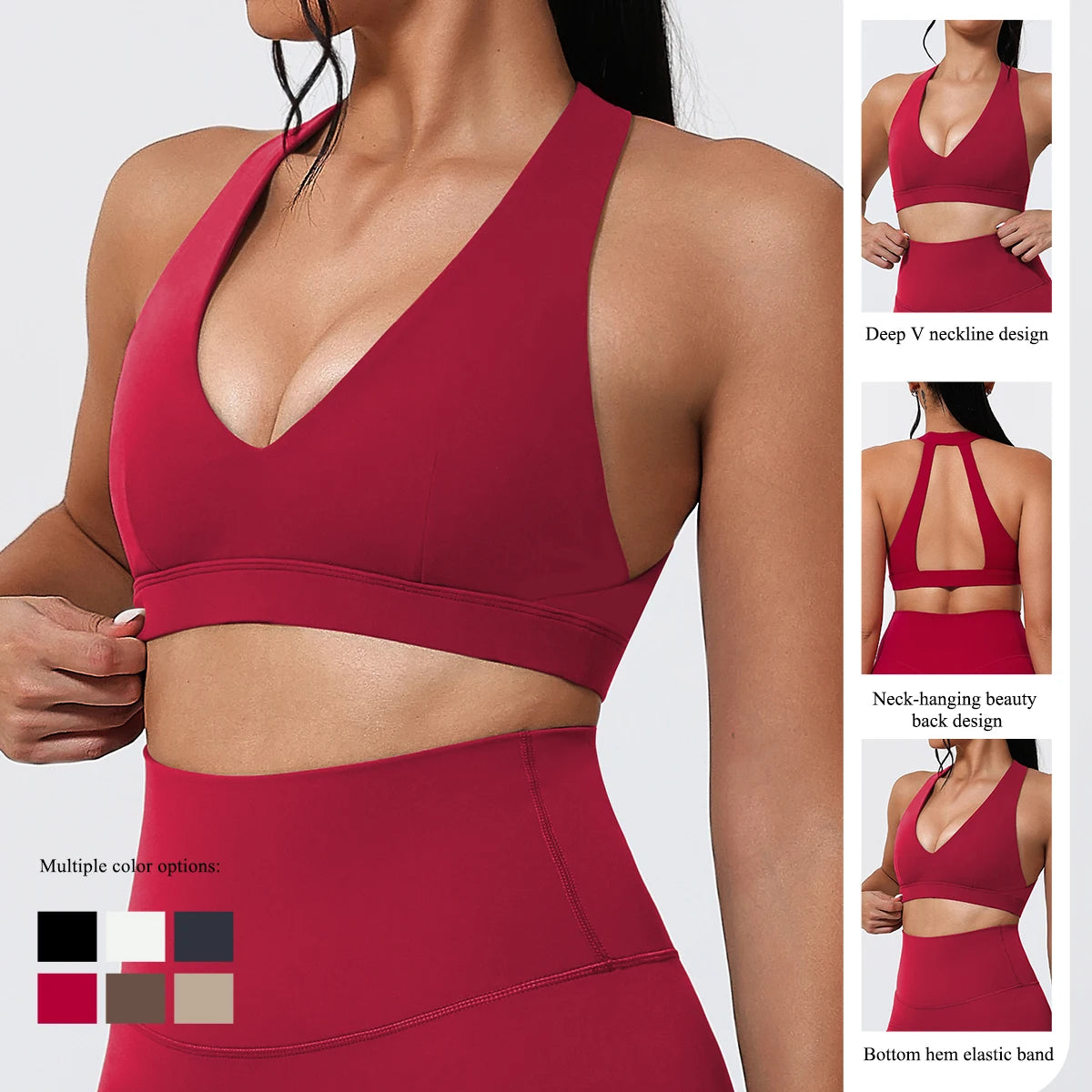 Hearuisavy Yoga Sports Bra | Women’s Breathable Gym Fitness Top