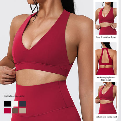 Hearuisavy Yoga Sports Bra | Women’s Breathable Gym Fitness Top