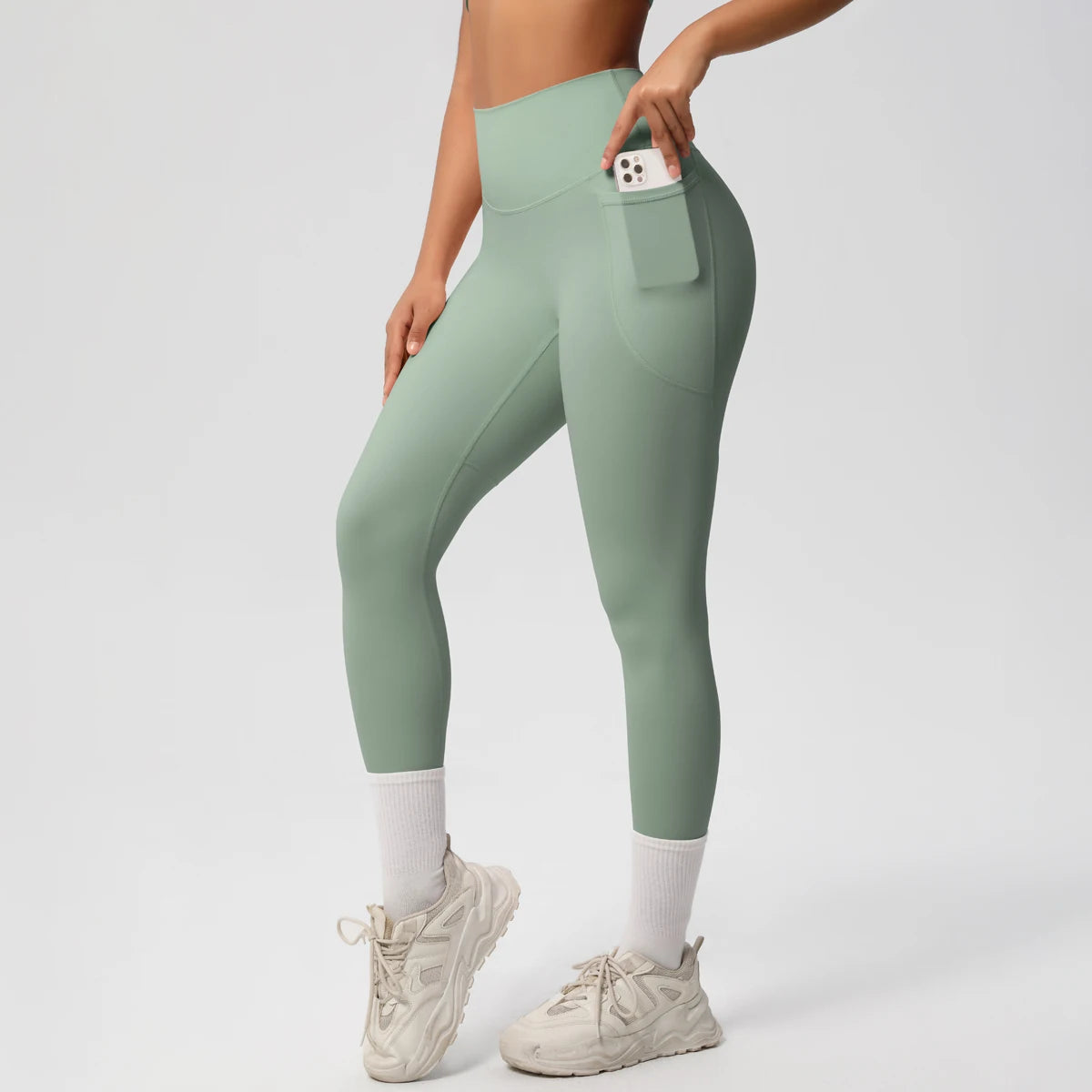Second Skin Leggings - Pocket High Waist Blue