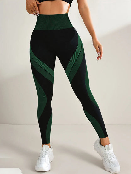 Sculpt & Flow Leggings - Stripe Scrunch