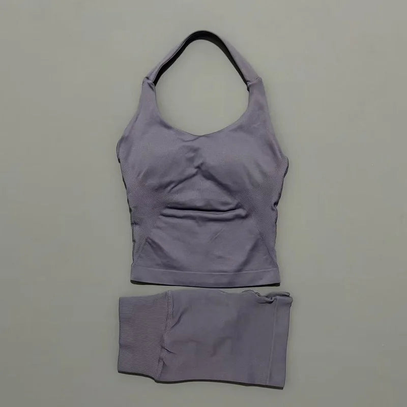 Curve & Flow Set - Seamless Halter Neck