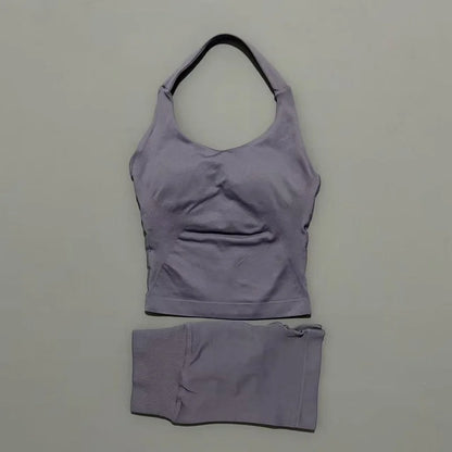 Curve & Flow Set - Seamless Halter Neck