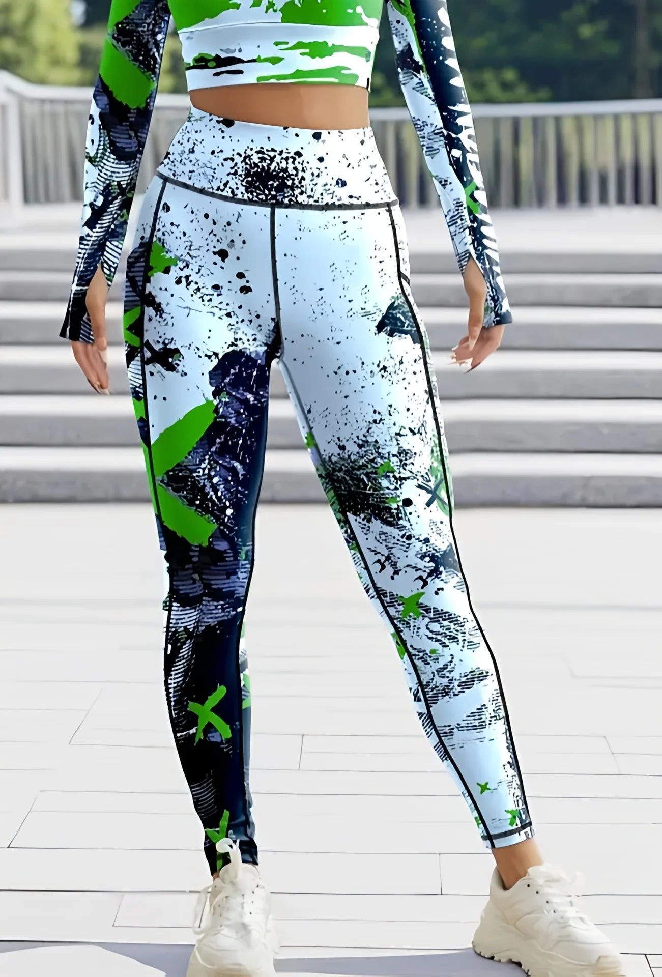 Second Skin Leggings - Patchwork Print