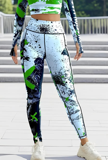 Second Skin Leggings - Patchwork Print