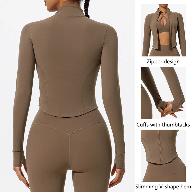 Women Zip Up Yoga Jacket | Ultra Soft Quick Dry Sports Top
