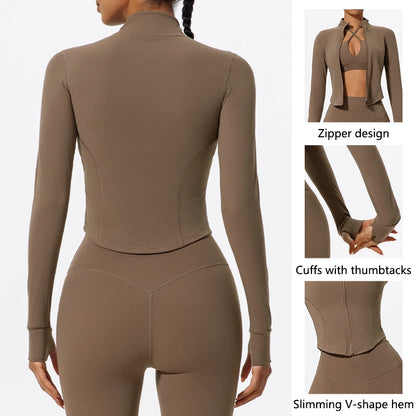 Women Zip Up Yoga Jacket | Ultra Soft Quick Dry Sports Top
