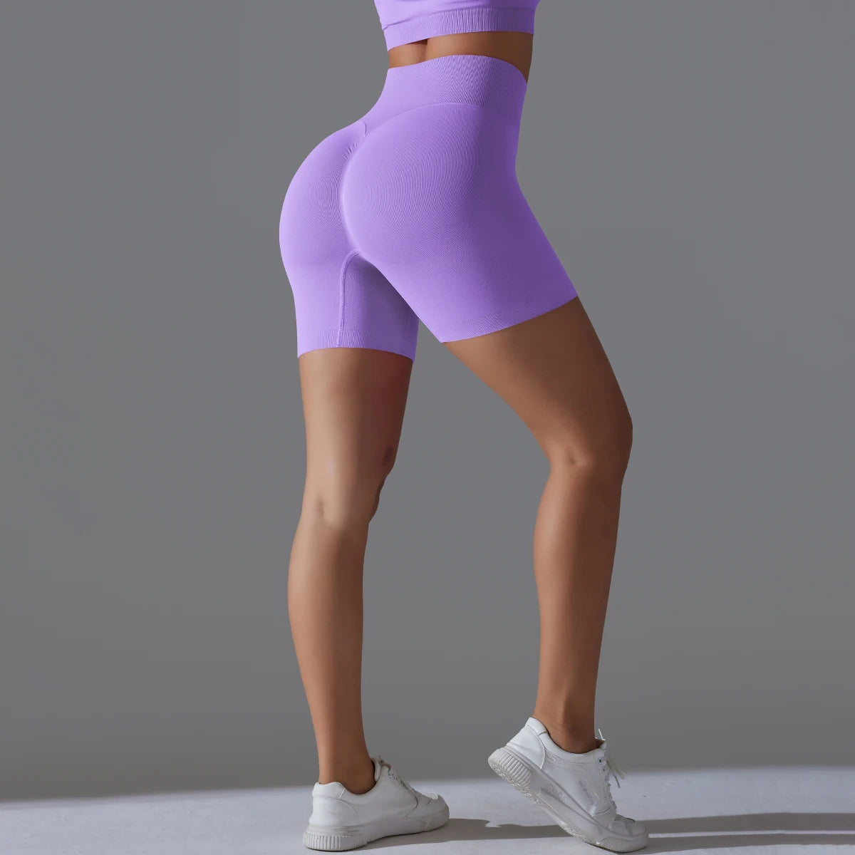 Womens High Waist Seamless Yoga Gym Shorts Running Fitness Workout Shorts
