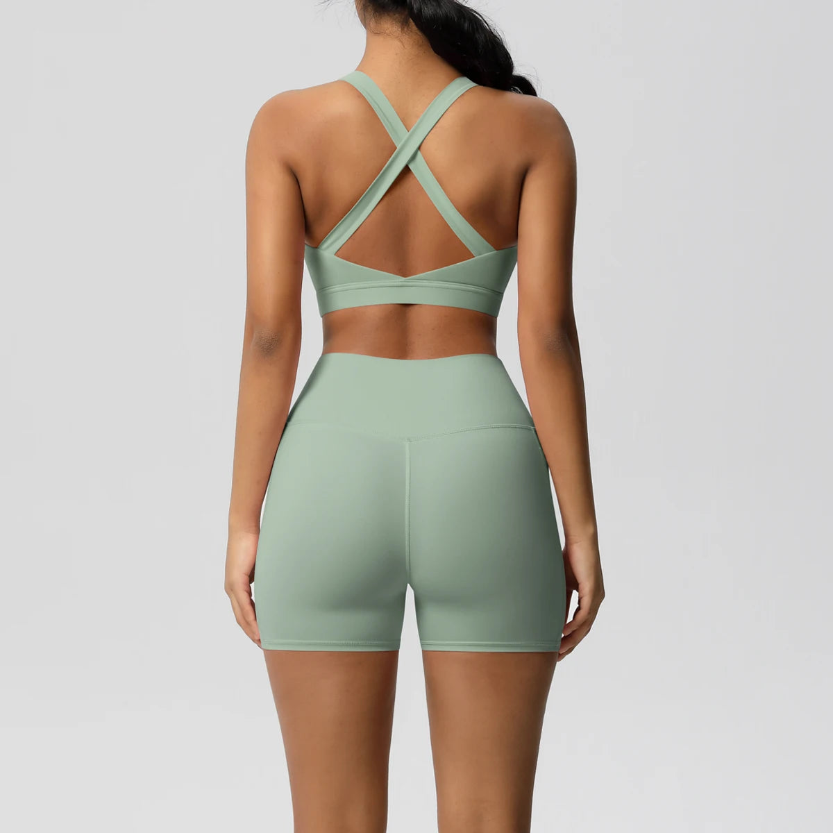 2 Piece Cross Fit Set Women | Pocket Leggings Gym Outfit