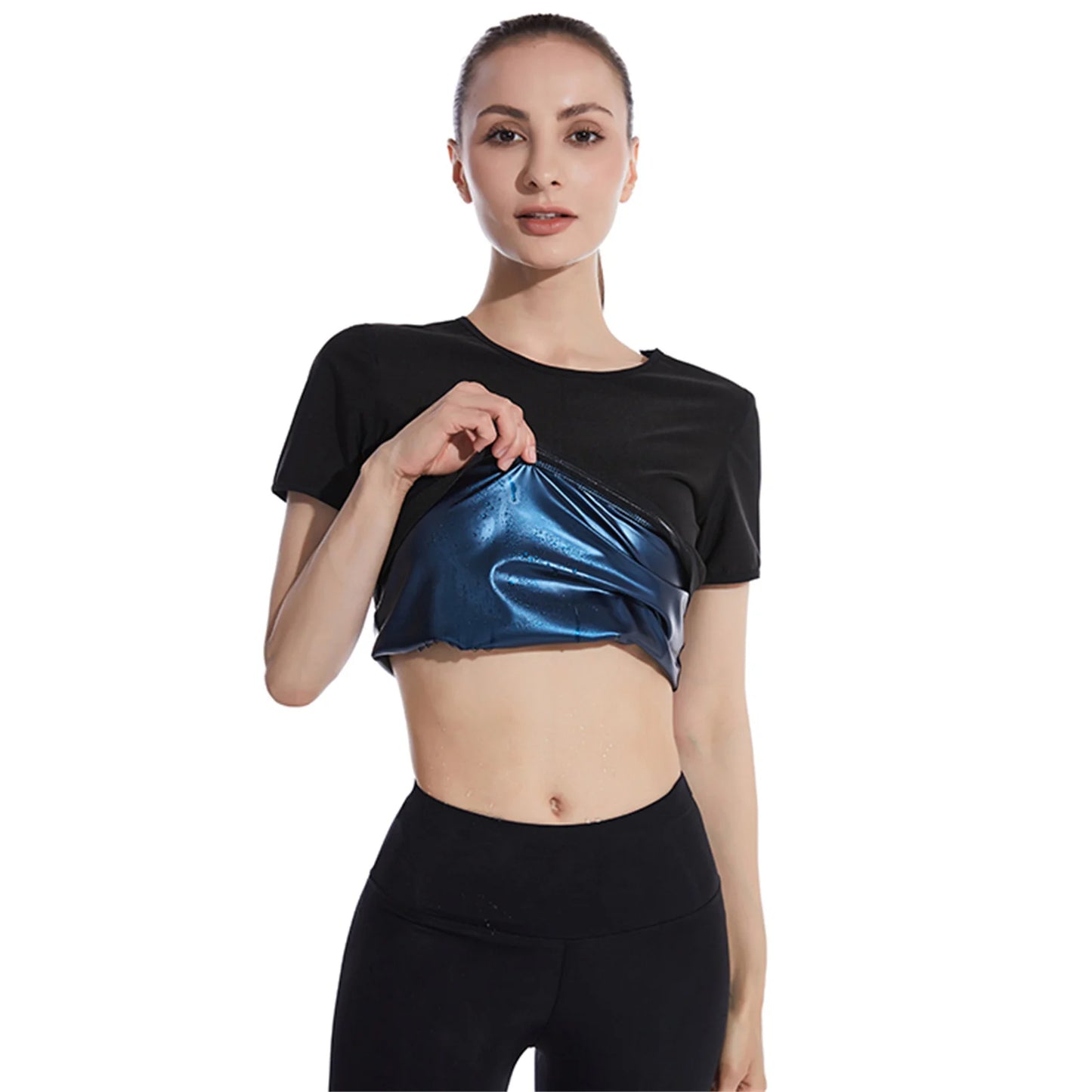 Women Sauna Sweat Workout Top | Weight Loss Shapewear Yoga Gym Shirt