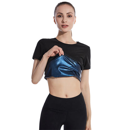 Women Sauna Sweat Workout Top | Weight Loss Shapewear Yoga Gym Shirt