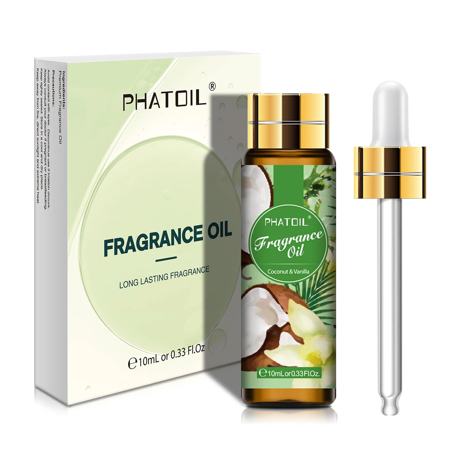 PHATOIL 10ml Fragrance Oil | Coconut Vanilla Aromatherapy Diffuser Oil