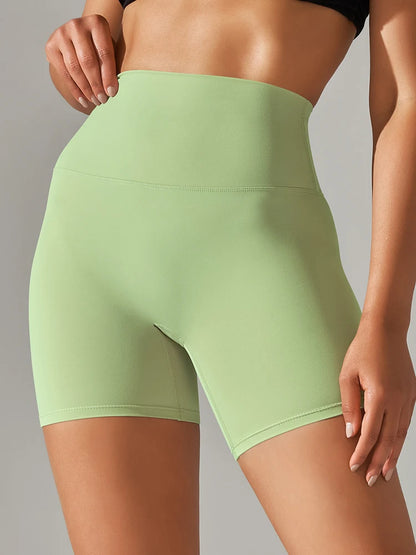 Women High Waist Yoga Shorts Squat Proof Gym Workout Fitness Cycling Shorts
