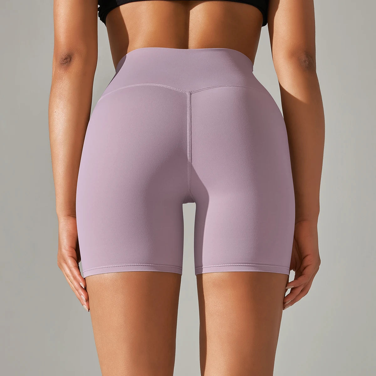 Women High Waist Yoga Shorts Squat Proof Gym Workout Fitness Cycling Shorts