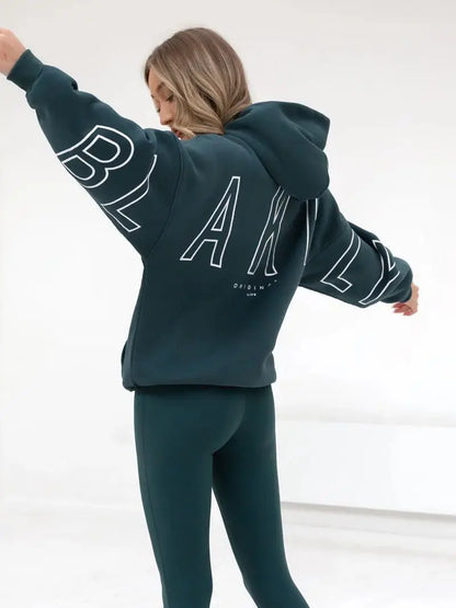 Womans Oversized Hip Hop Hoodie Printed Streetwear Sweatshirt Top