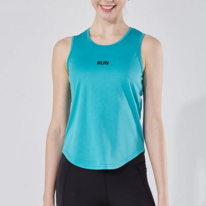 Women Athletic Running Vest Quick Dry Gym Fitness Sleeveless Tank Top