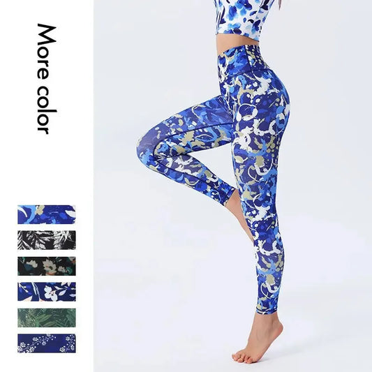 Sculpt & Flow Leggings - Floral Print