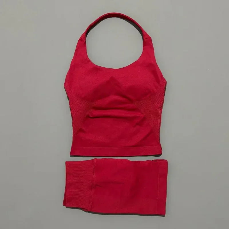 Curve & Flow Set - Seamless Halter Neck