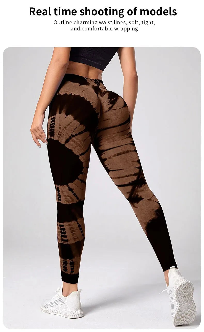 Sculpt & Flow Leggings - Scrunch Tie Dye