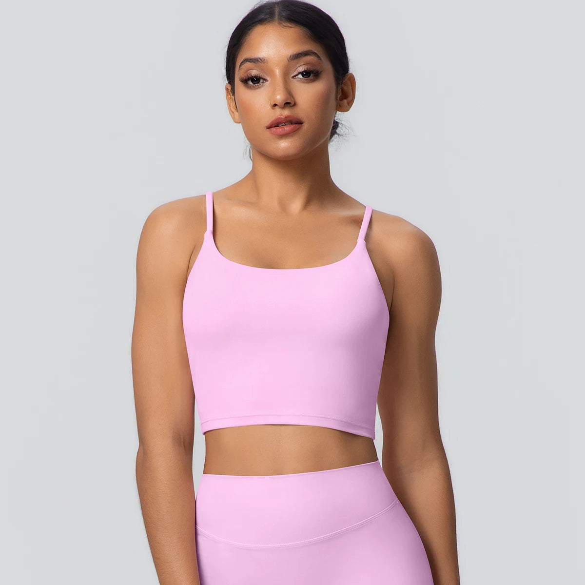Women Backless Sports Bra Naked Feel Yoga Gym Workout Padded Top