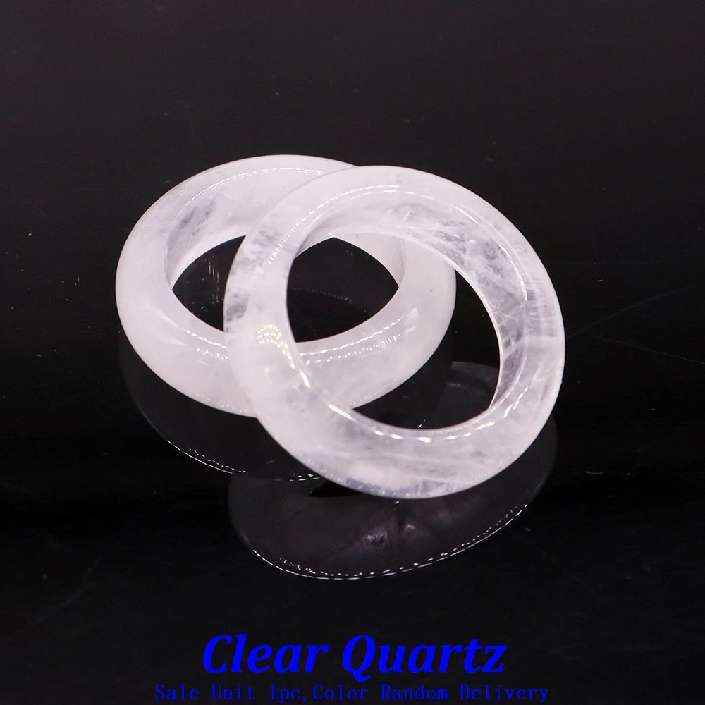 Crystal Rings – Natural Stone Reiki Healing Gem  Fashion Bridal Wedding Women Love Rings | Jewelry Accessories & Valentine’s Day Gift