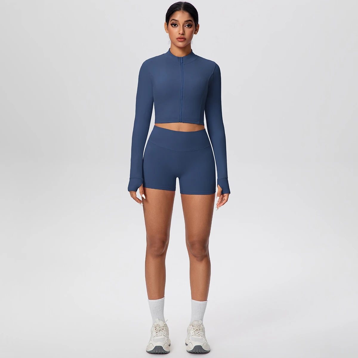 Women Yoga Set Quick Dry | Zipper Top Leggings Set