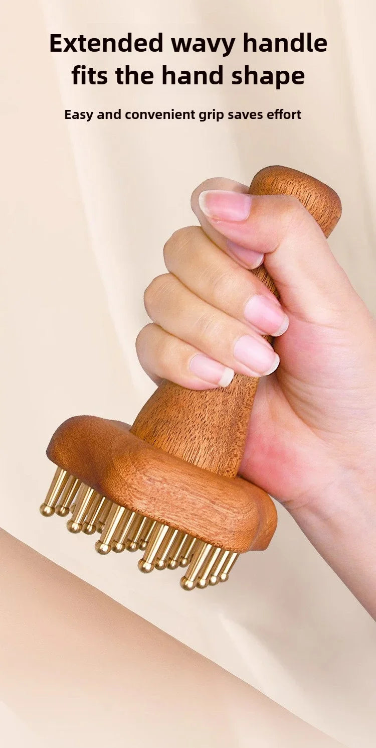 Portable Brass Gua Sha Massage Tool Head Neck Leg Body Meridian Massager Lymphatic Muscle Relief Pain Deep Tissue Massage