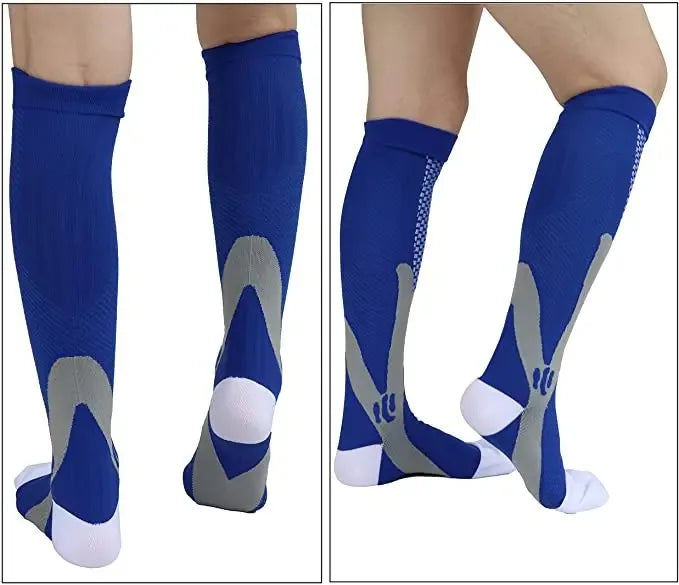 Womans Mens Running Compression Socks Unisex 20-30mmHg Sport Pain Relief Black