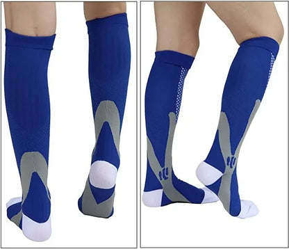 Womans Mens Running Compression Socks Unisex 20-30mmHg Sport Pain Relief Black
