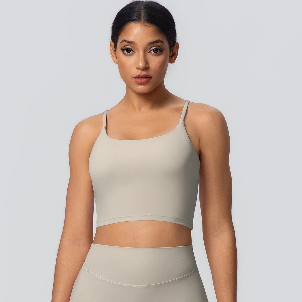 Women Backless Sports Bra Naked Feel Yoga Gym Workout Padded Top