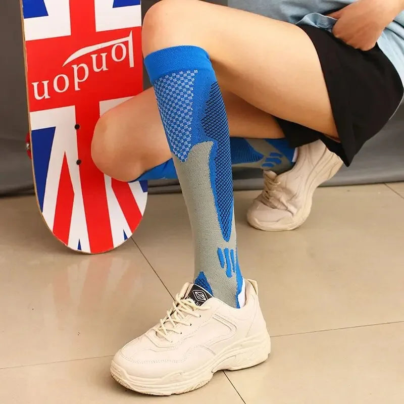 Womans Mens Running Compression Socks Unisex 20-30mmHg Sport Pain Relief Black