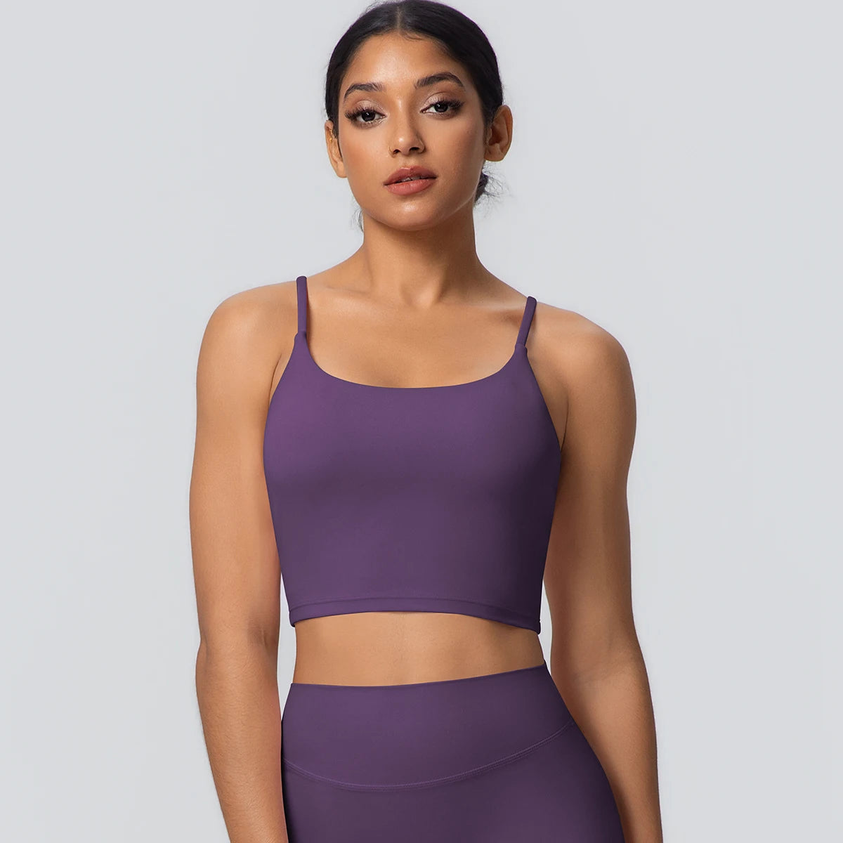 Women Backless Sports Bra Naked Feel Yoga Gym Workout Padded Top